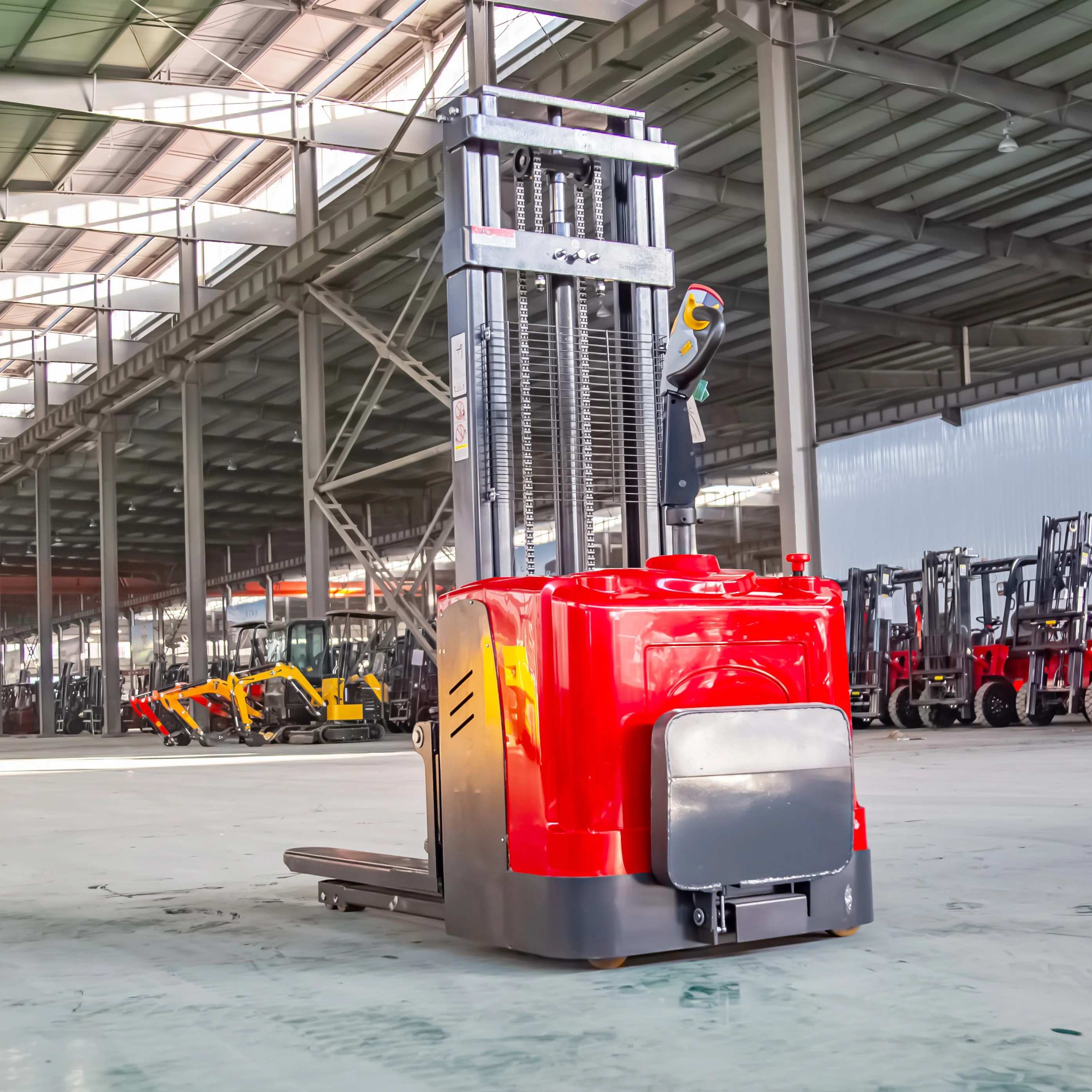 Pallet Stacker Environmental Friendly Battery Electric Stacker No Exhaust Perfect For Food Warehouse Indoor Pallet Stacking Work