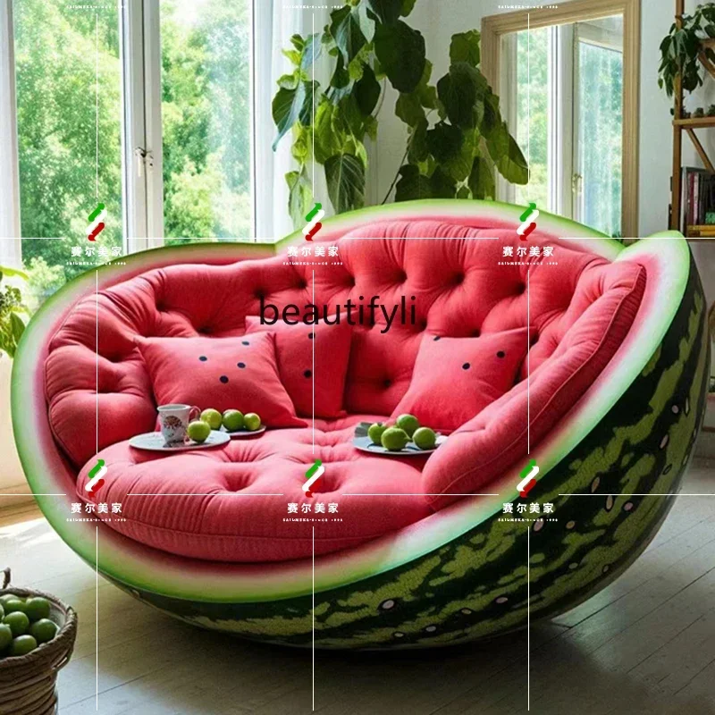 

l Fruit Watermelon Orange Sofa Chair Lazy Tatami Single Double Bedroom Living Room Balcony Creative Personality Chair