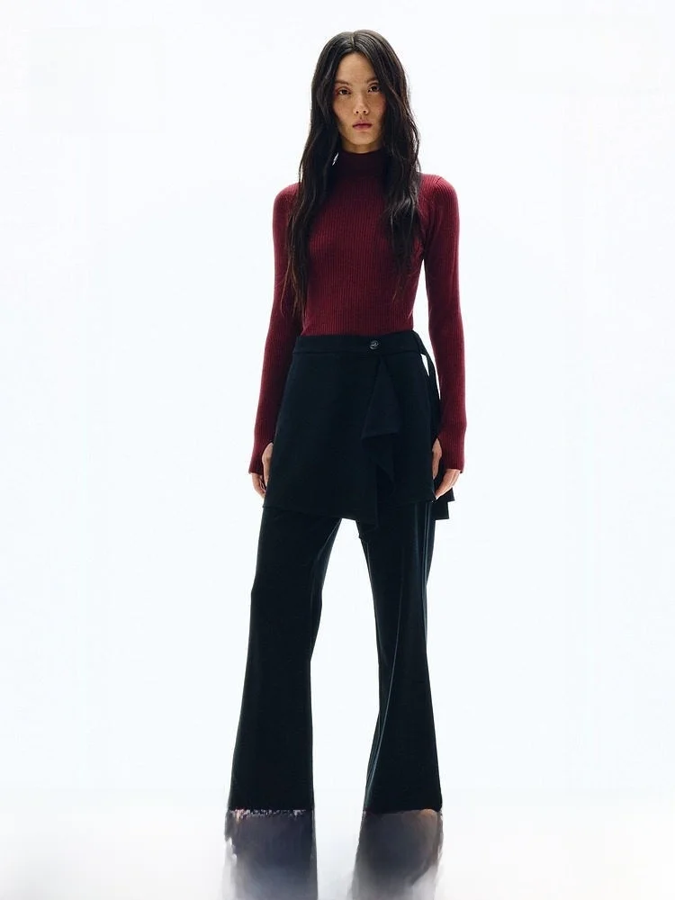 

H&M Women's High Ne Knitwear Spring 2026 Outdoor Travel Inner Wear Casual Sle Slim Fit Pure Color Polyester Viscose Nylon