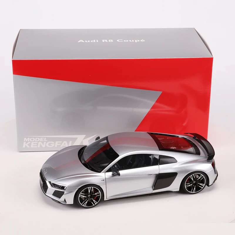 KENGFAI 1:18 AUDI R8 Diecast Alloy Model Car Miniature Sportcar Metal Vehicle  Open All Door