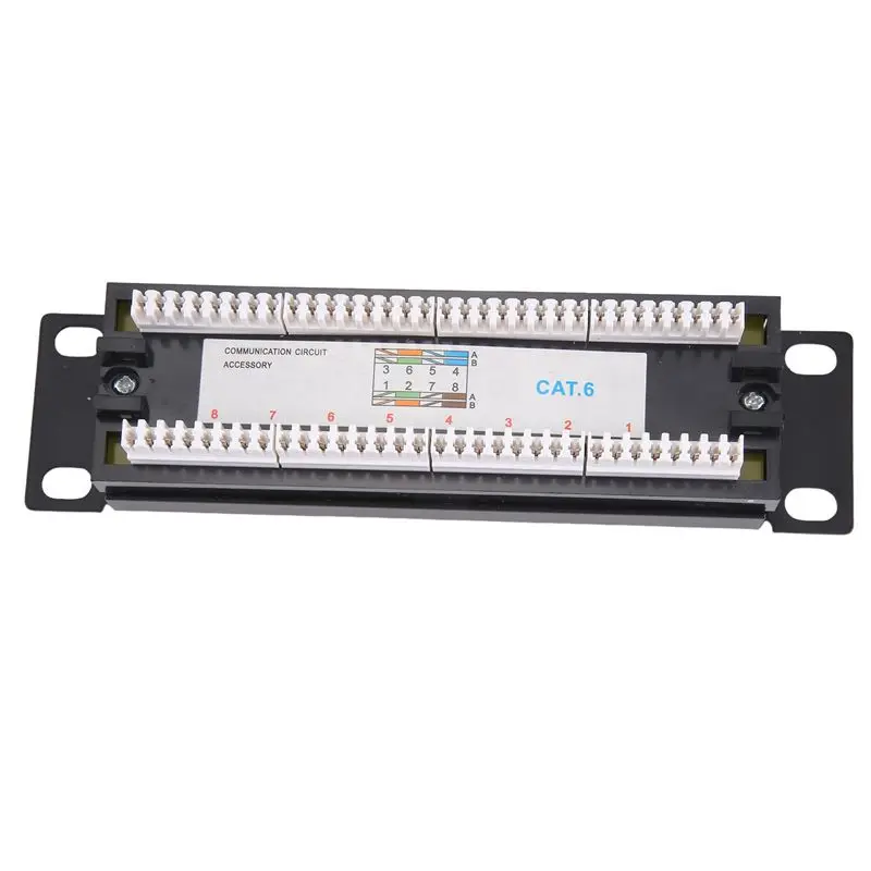 

Новинка — CAT6, 8-портовая патч-панель, сеть стойки 6,89 дюйма, 1U, крепление в стойку с розеткой RJ45 для бытовой распределительной рамки, простая установка