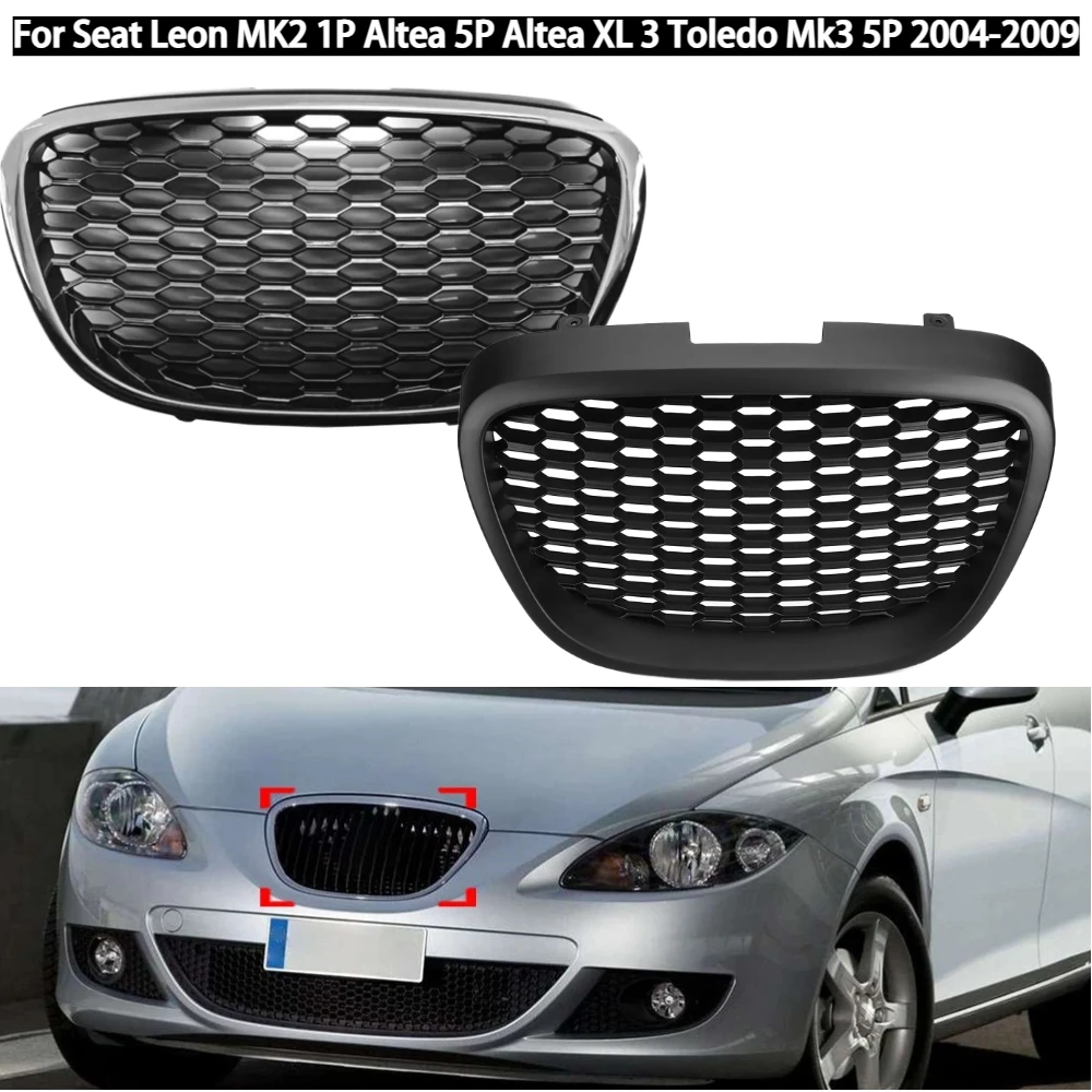 

Автомобильный передний бампер, решетка сотовой сетки для Seat Leon MK2 1P Altea 5P Altea XL 3 Toledo Mk3 5P 2004-2009