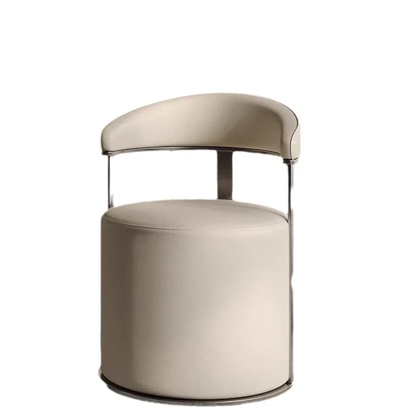 

Italian light luxury stainless steel guest modern home tea table chair tea table host dresser back chair