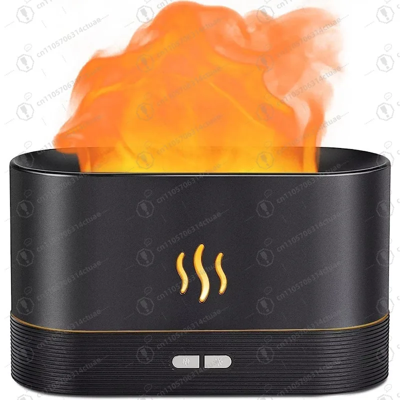 

1PC Flame Diffuser Humidifier 2 Modes Brightness Aromatherapy Humidifier with Flame Effect for Home Office Spa Gym