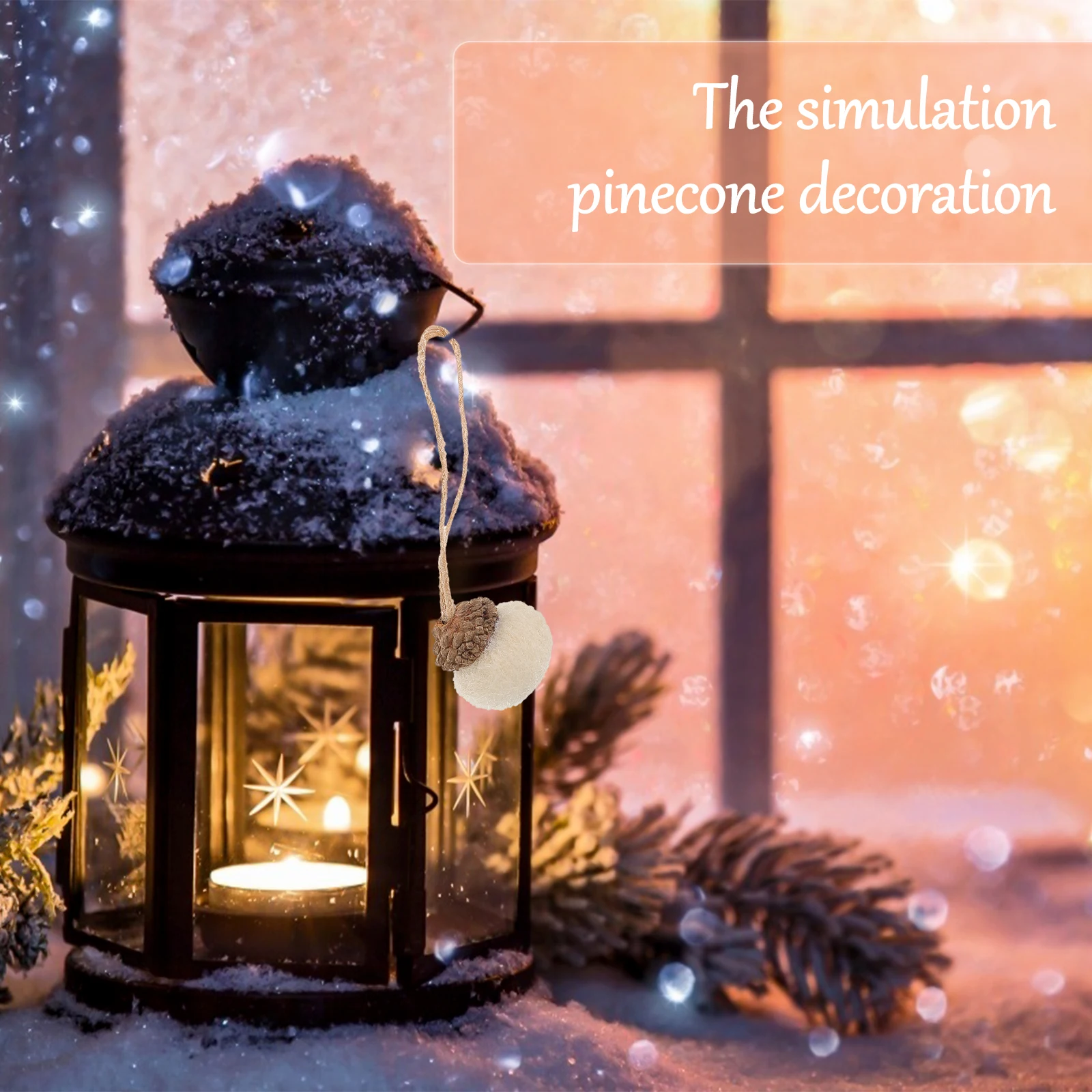 

18 Pcs Pineapple Kebab Cones Christmas Tree Decorations Ornament Centerpieces Hanging Pendant Mini Ornaments Decorate