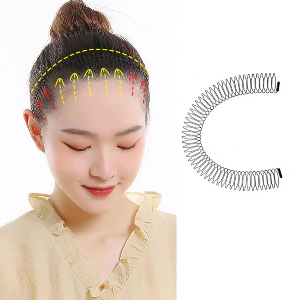 Women Bangs Headband Invisible Headband Flexible Solid Color Anti-slip Short Hair Organization Hair Hoop Hair Styling Tool