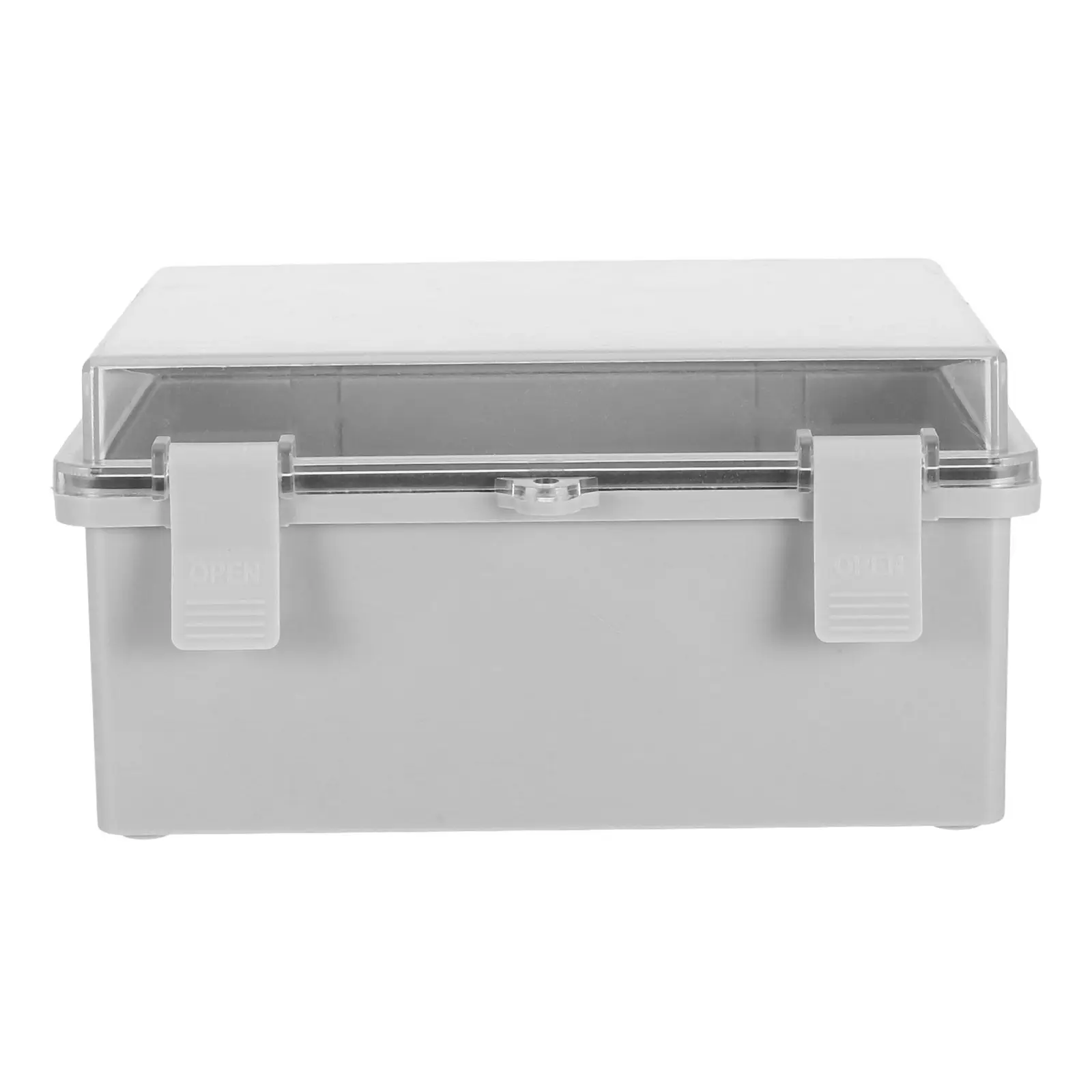 Compact Waterproof Electrical Junction Box Plastic Outdoor Dustproof Project Enclosure Hinged Shell Mounting Plates