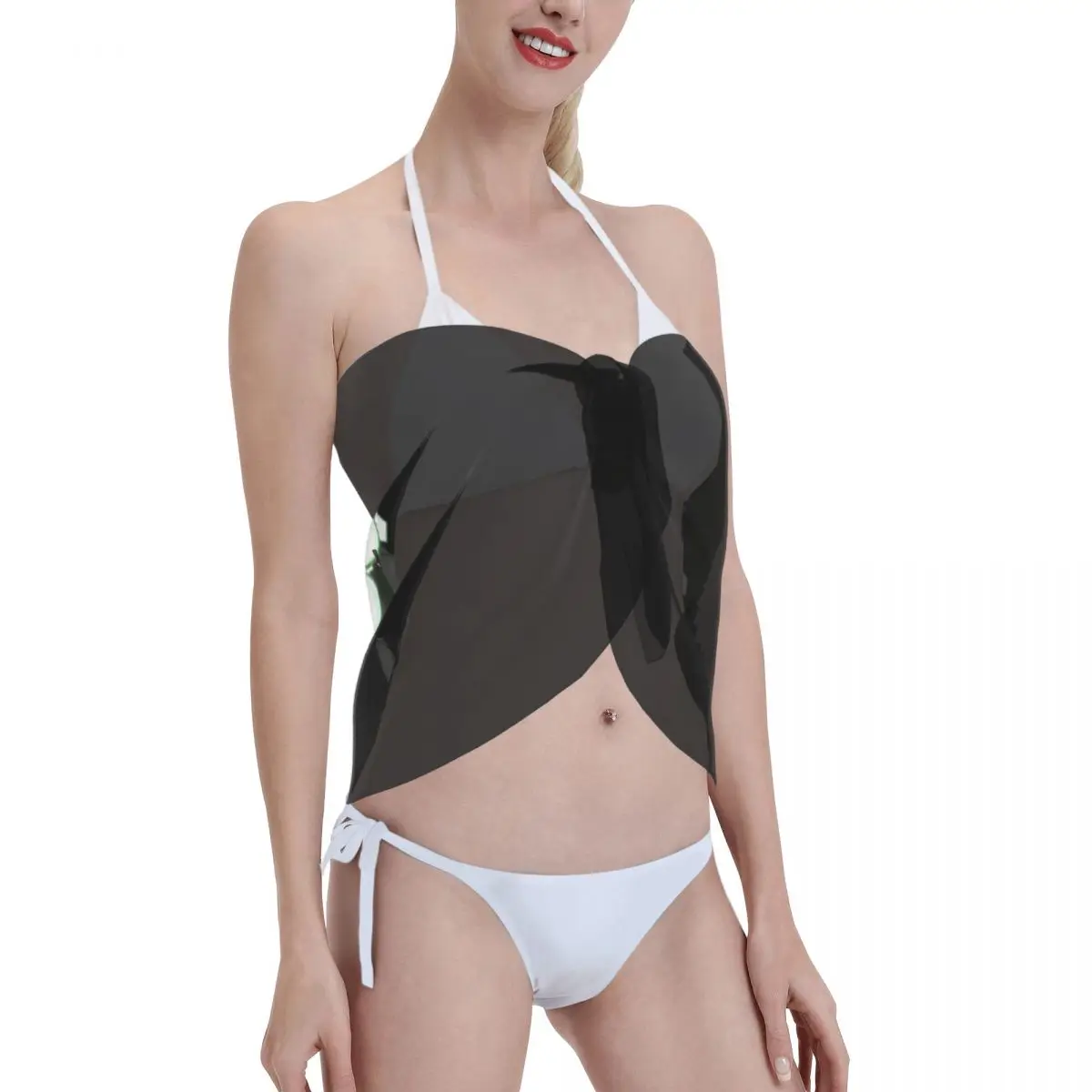 Sarongs courts AKA Sorority personnalisés, enveloppe de plage, impression 3D, vert et blanc, pour maillots de bain, robes portefeuille pour Bikini, Cover-up pour maillot de bain