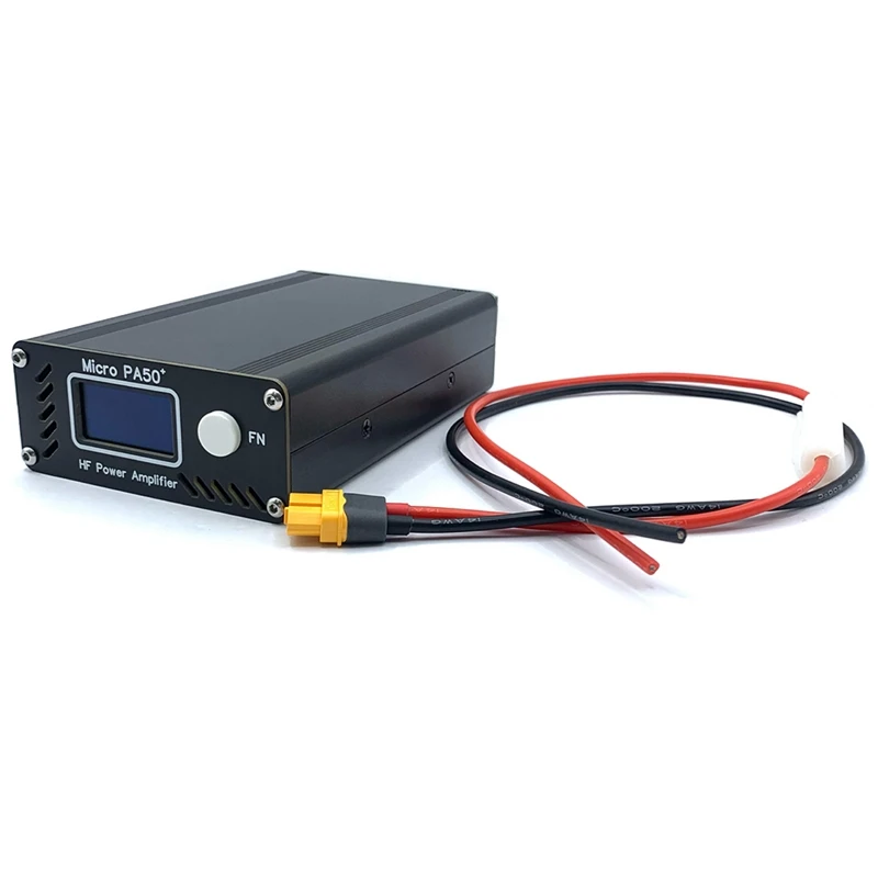 

Amplifier 1.3 Inch OLED Display Micro-PA50+ Shortwave HF Power 50W 3.5Mhz-28.5Mhz Power SWR Meter + LPF Filter For Radio