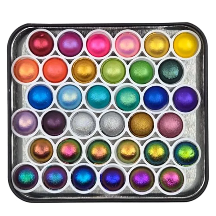 

Handmade Watercolor Paints - Magical Drop Tiny Sampler Tin Set Vol. 2 36 colors