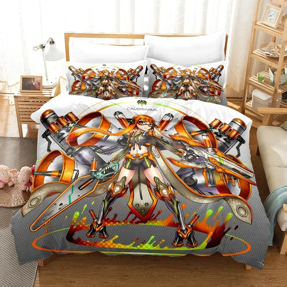 3D Printed Splatoon Bedding Set Duvet Cover Bedroom Comforter Covers Single Twin King ​Size Quilt Cover Home Textile