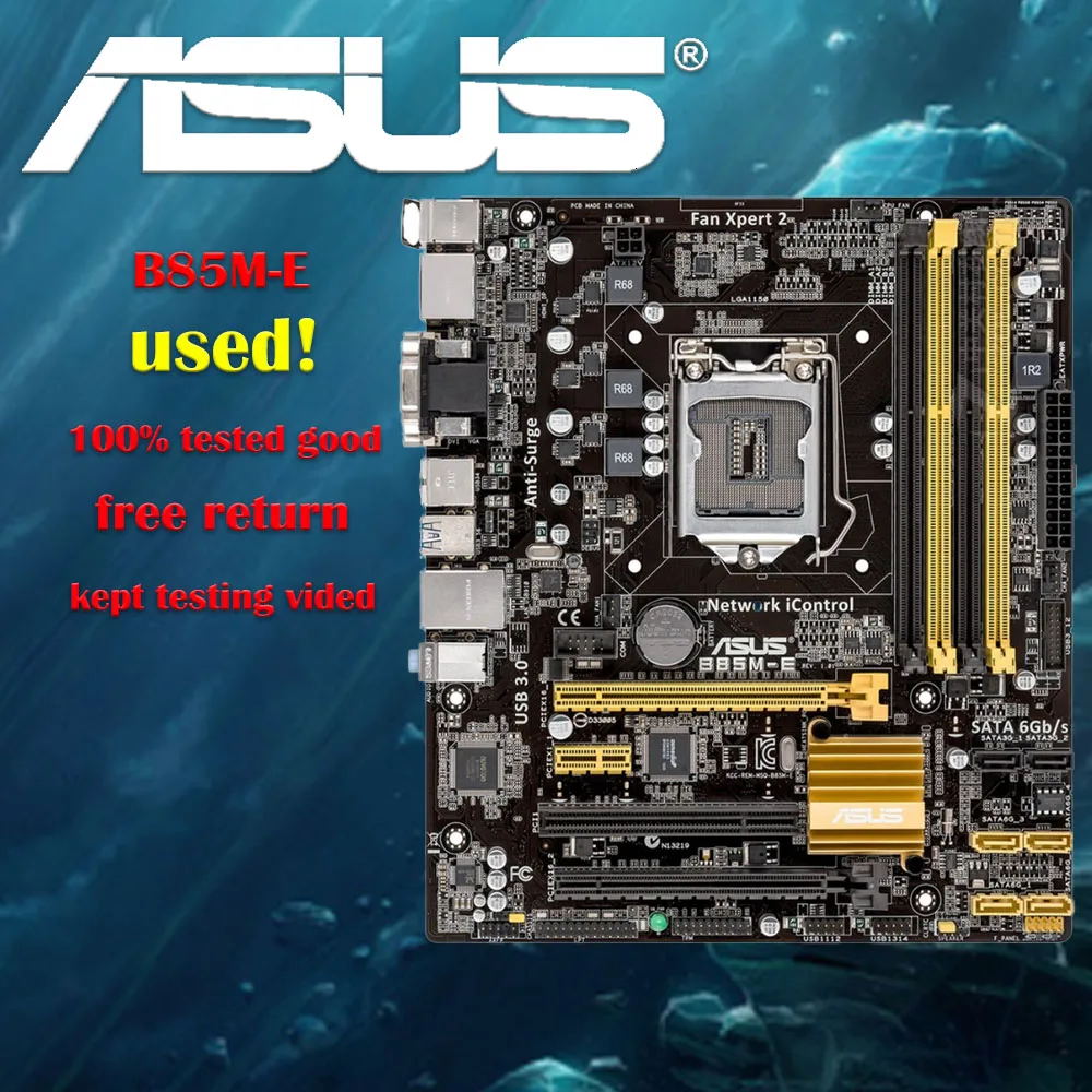 

for Asus B85M-E Motherboard B85 Socket LGA 1150 i7 i5 i3 DDR3 32G SATA3 USB3.0 Micro-ATX