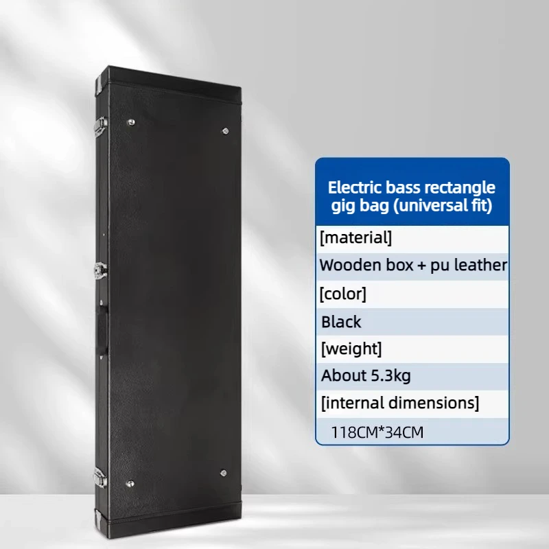 ABS baskoffer Rechthoekige tas voor elektrische bas Instrumentbescherming en opslag Draagbare gitaarkoffer Onderdelen voor muziekinstrumenten
