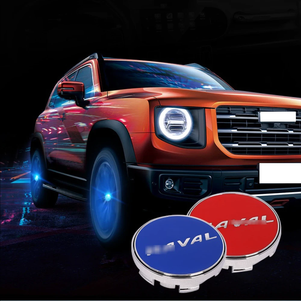 For Great Wall GWM Haval DARGO Magnetic levitation wheel hub lights Illuminated hub caps Exterior modification Car stickers