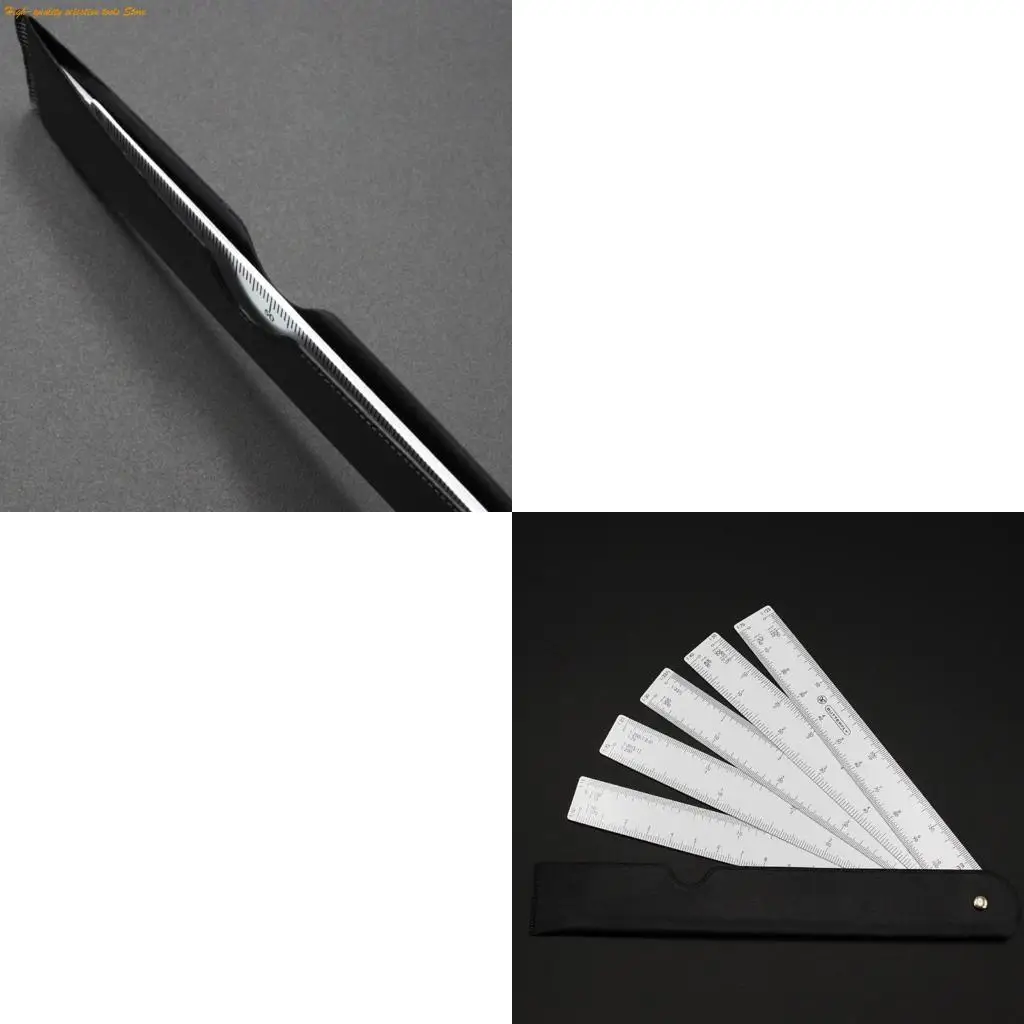 203F Drafting Fan Plastic Architect Engineering Metric Scale Ruler Flexible Ruler