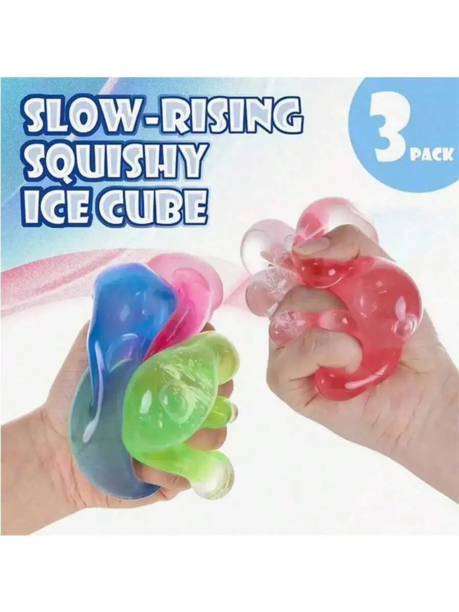 1/3個 ランダムカラー アイスキューブ スクイーズトイ – 大人のためのストレス解消感覚玩具、誕生日/クリスマスギフト