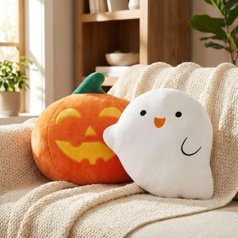 Super Soft Halloween Black Cat Pillow PP Cotton Filing Skin-friendly Novelty Pumpkin Cushion Cartoon