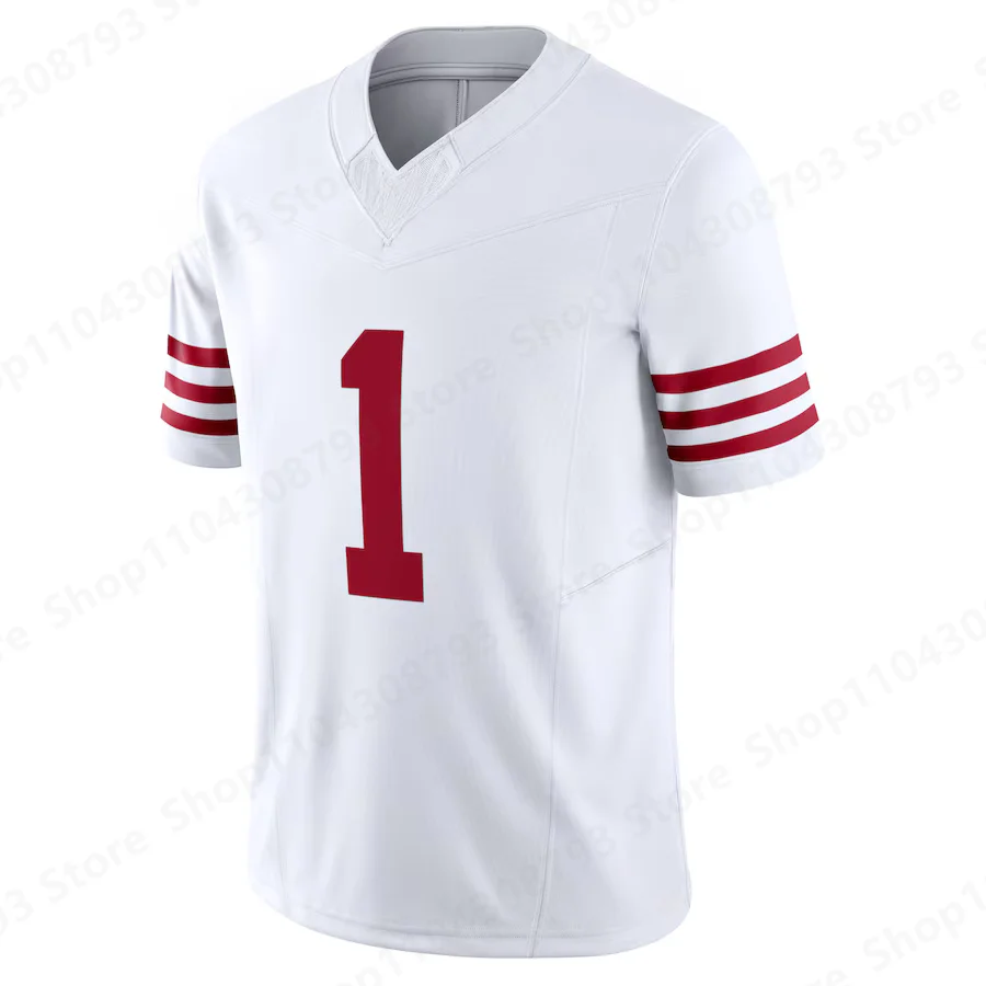 Personalizado 2024/25 nome e números costurados 49ers George Kittle Scarlet White Training Nick Bosa Brock Purdy Jersey para adultos e crianças