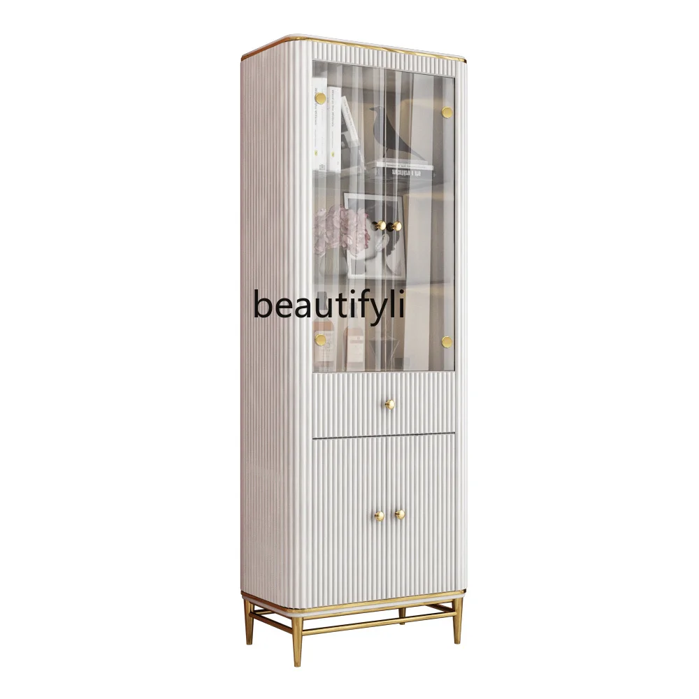 Tall Wine Cabinet Overall Small Living Room TV Side Cabinet Household Storage Storage Decoration Sideboard Cabinet