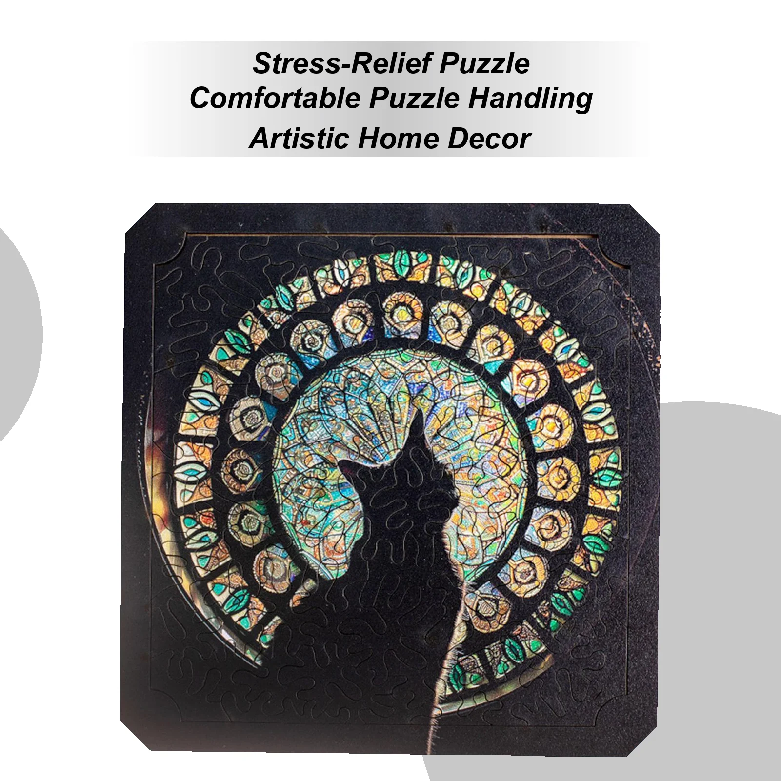 ปริศนาแมวสำหรับผู้ใหญ่ 76 ชิ้น ของตกแต่งบ้านพร้อมกรอบ ปริศนาสัตว์เลี้ยงที่ดื่มด่ำกับการเล่น ของเล่นเสริมพัฒนาการสำหรับคนรักสัตว์เลี้ยง ห้องนั่งเล่น ห้องนอน