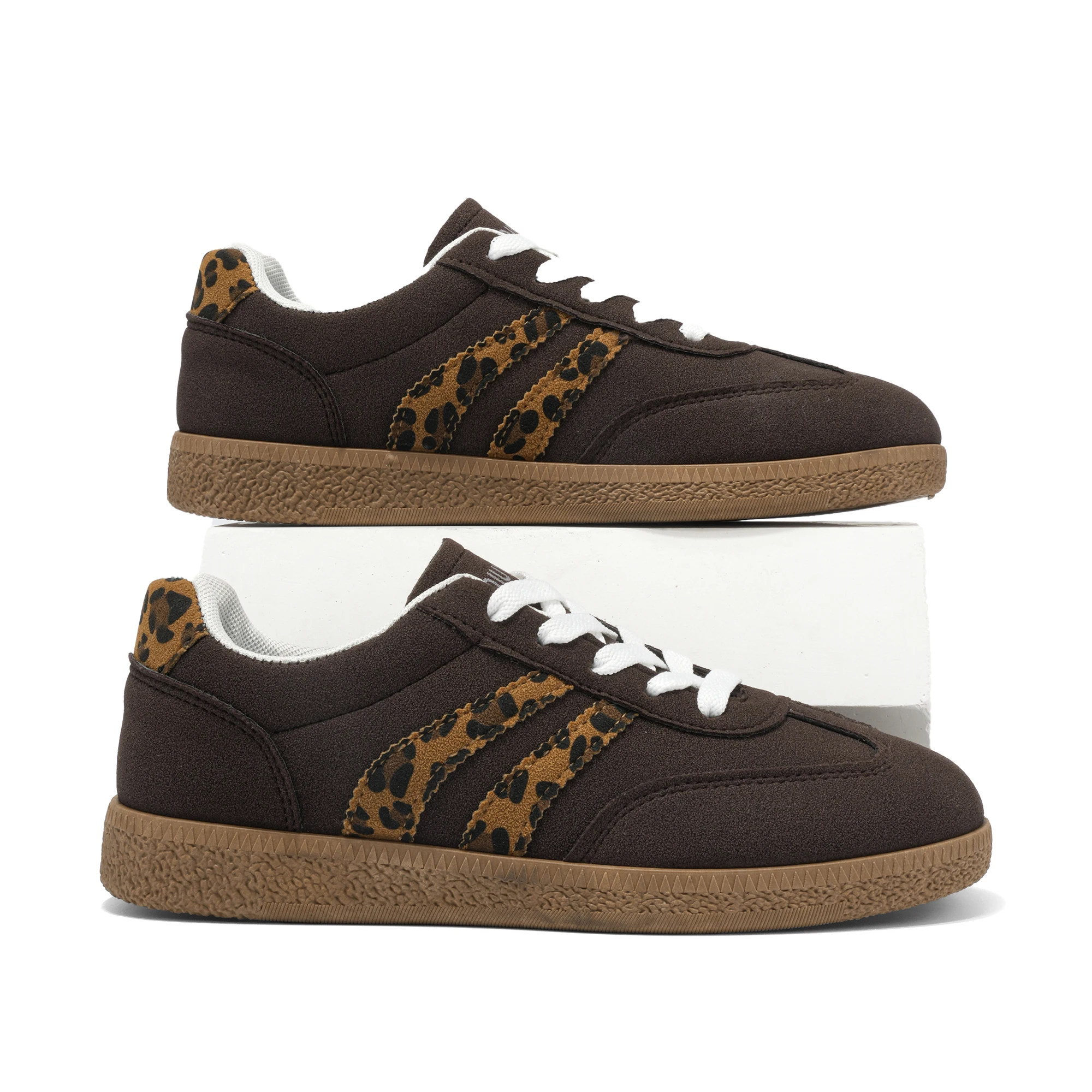 2026 Sommer Leopardenmuster Gestreifte Damenschuhe, Größen 35-44, Modische Paar-Sneaker mit dicker Sohle, Trendige Damen-Laufschuhe für Studenten, Outdoor-Sport und Freizeit – Detail 12