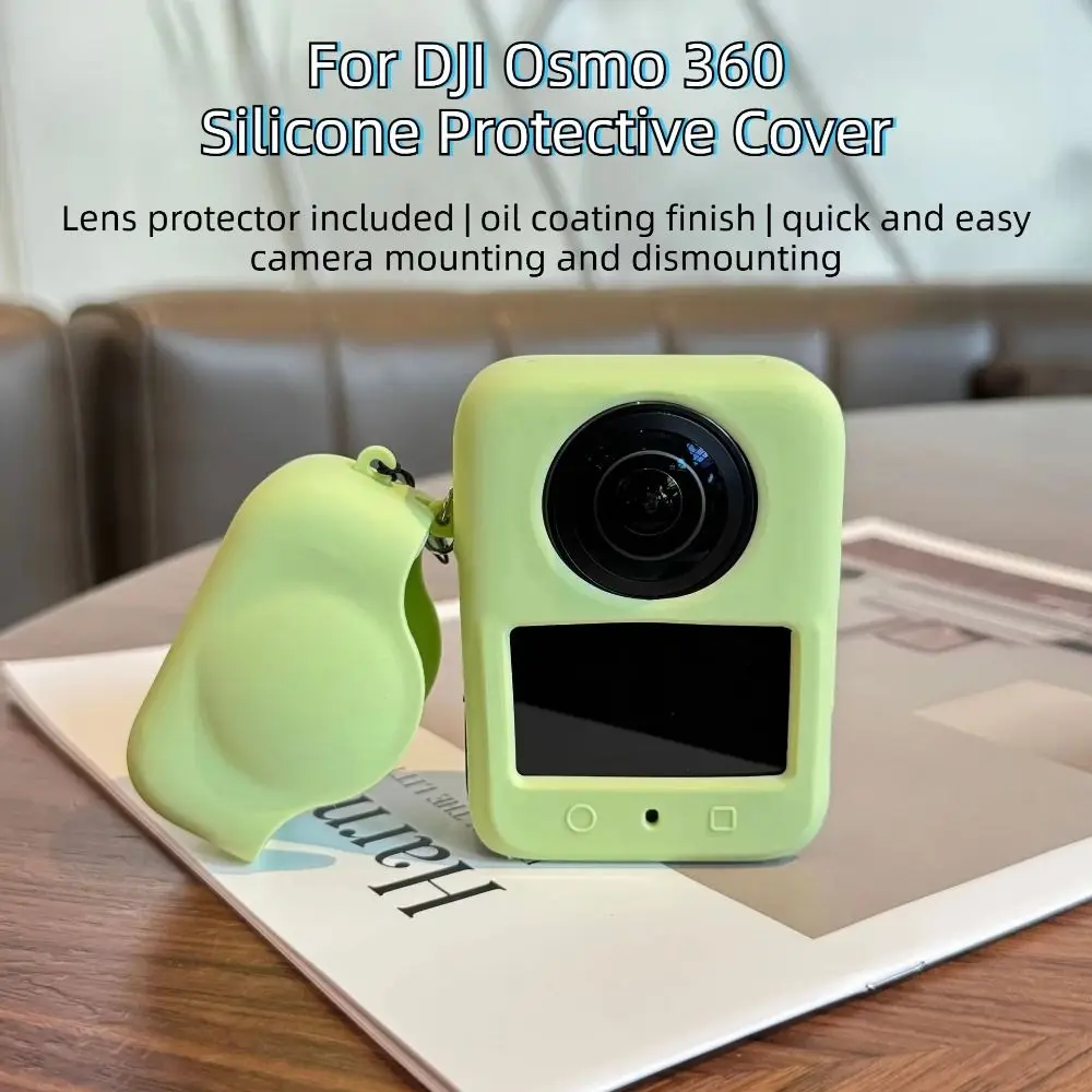 Silicone Protective Case Anti-Scratch Breathable Camera Cover Full Coverage Shockproof Protector Sleeve for DJI Osmo 360