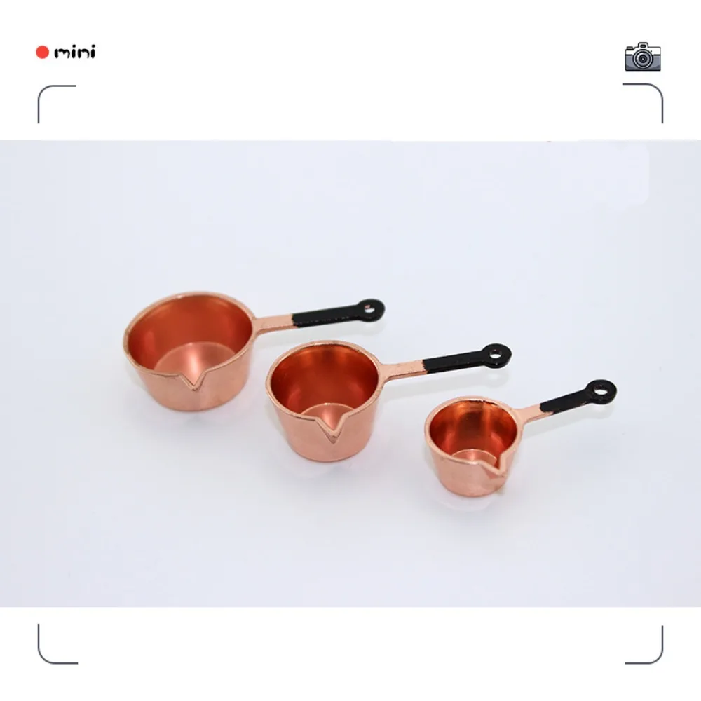 Kettle 1:12 Mini Kitchen Utensils Sets Cookware 1:12 Scale Kitchen Set Mini Alloy Mini Kitchen Cooking Kit Dollhouse Miniatures
