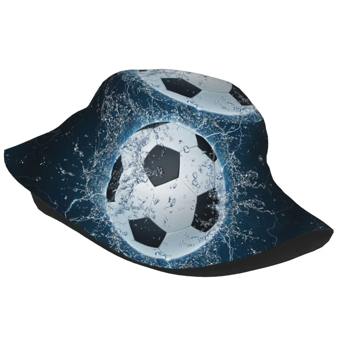 Soccer Ball Bucket Hat Woman Lightweight Hiking Football Sports Fishing Caps Summer Beach Vacation Getaway Headwear Bob Hat