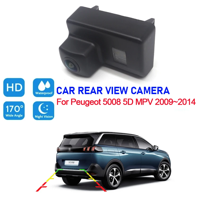 

Car Rear View Rearview Camera Parking Back Auto HD CCD CAM Accessories Kit For Peugeot 5008 5D MPV 2009~2011 2012 2013 2014