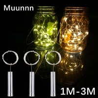 LED Wine Bottles String Lights Cork Copper Wire Starry Fairy Lights 3M 30 AA Battery Operated Christmas Lamp For Home Decoration