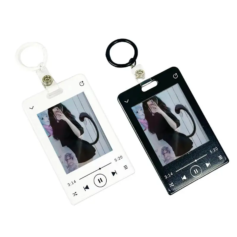 Transparent Photocard Holder Keychain Idol Photo Sleeve Credit ID Bank Card Holder Student Card Case Protective Case