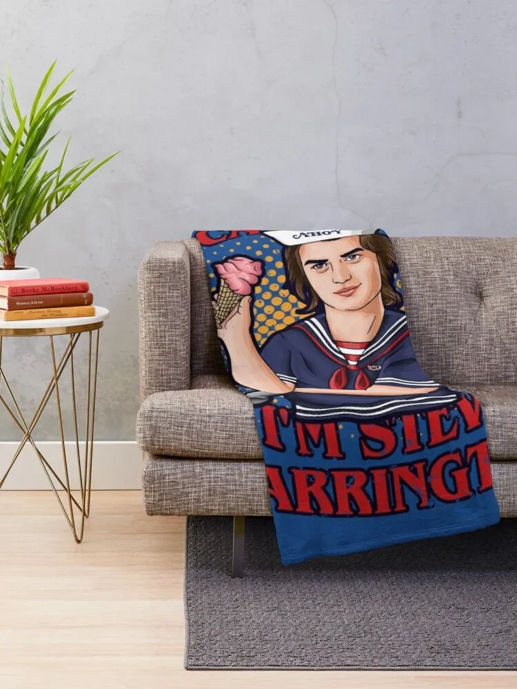 I'll be your captain. I'm Steve Harrington Throw Blanket for winter Soft Plush Plaid Blankets