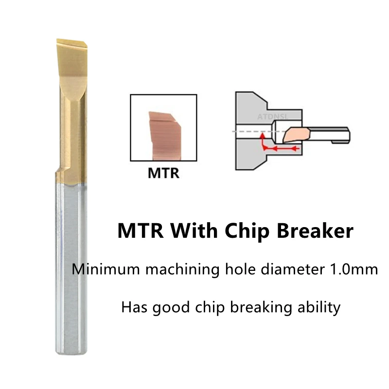 MTR MNR Small Bore Boring Tool Inner Hole Machining Carbide Turning MTR1/1.2/1.4/1.5/1.6/2/2.5/3/3.5/4/4.5/5//6/8 Boring Cutter