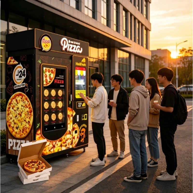 Fresh ingredients self-service pizza vending machine for the Beach Resort Snack Bar