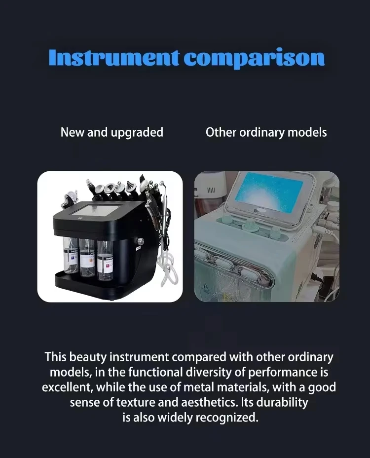 Nueva máquina microrectificadora de limpieza de instrumentos integrada de gestión de la piel multifuncional 10 en 1 Black Pearl-08