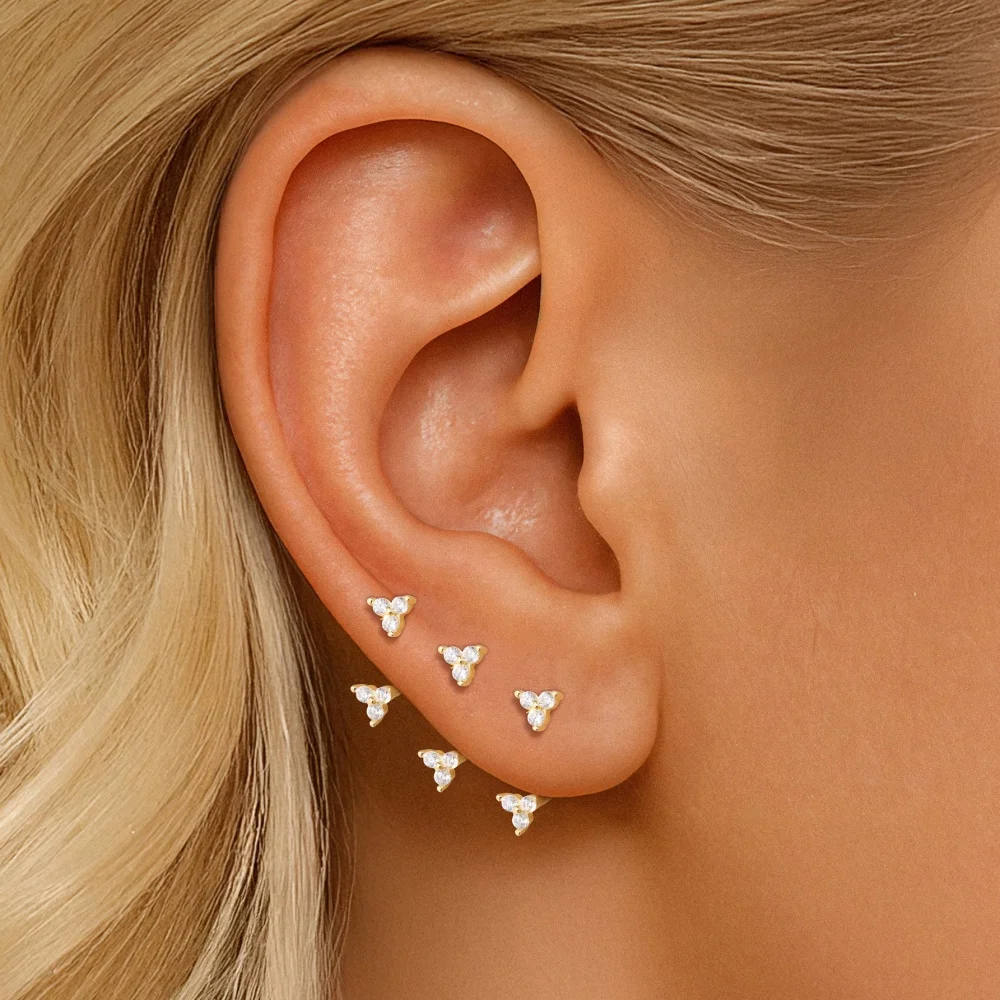 AIDE 925 Sterling Silber Pferdeaugen-Kronen U-förmige Ohrringe für Frauen Knorpelpiercing Ohrknochenring Nasenring Schmuck Geschenke – Detail 11