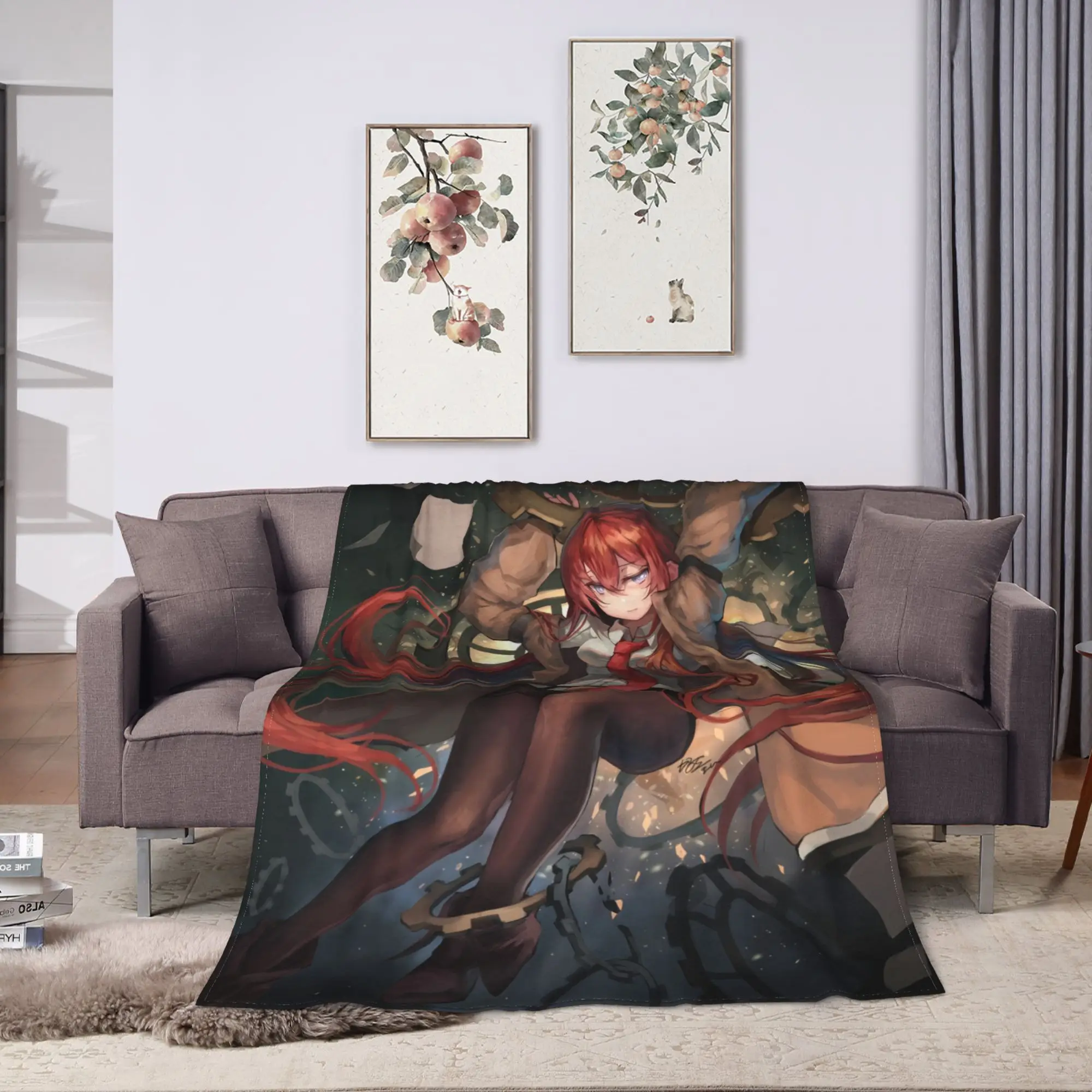 Kurisu Makise Mayuri Shiina Plush Blanket Girls Boys Flannel Throw Blanket For Outdoor Soft Warm Quality Bedspread Birthday Gift