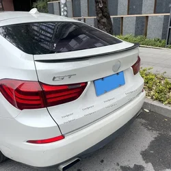 For BMW 5 Series GT F07 Spoiler 2014 2015 2016 2017 P Style Real Carbon Fiber/FRP Black Rear Trunk Lip Spoiler Car Accessories