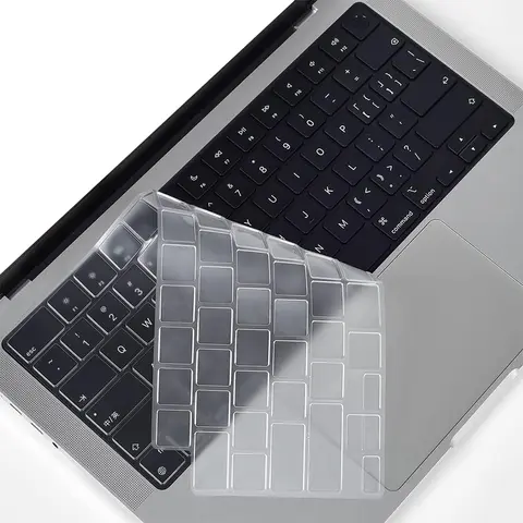 Clear Ultra Thin TPU Keyboard Cover for MacBook Air 13.6 13 inch M4 M3 M2 M1 Chip and Pro 14 13 15 16 inch  EU & US Layout