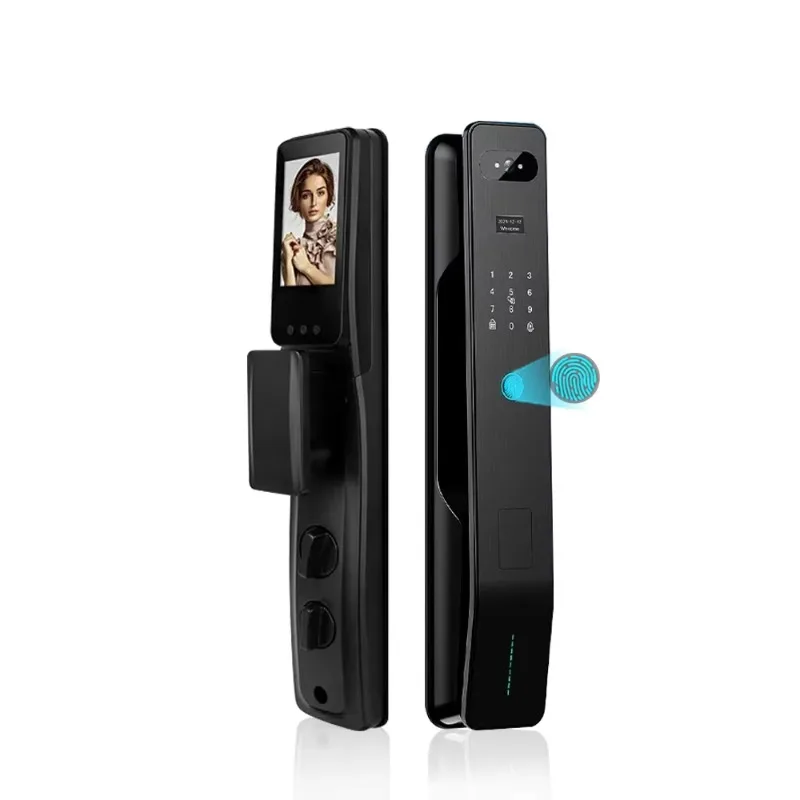 

Smart Home Keyless Entry Door Lock Wireless Smart Fingerprint Security Door with Camera Lock