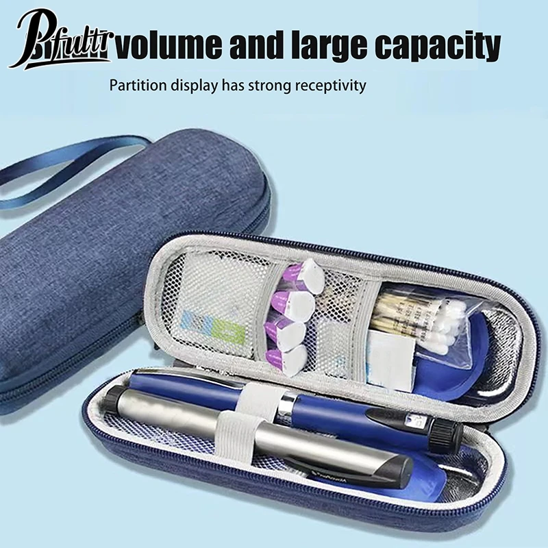 1Pc Waterproof Insulin Cooling Bag EVA Thermal Insulated Insulin Cooler With Gel Pen Bag Diabetics Travel Medicine Cooler