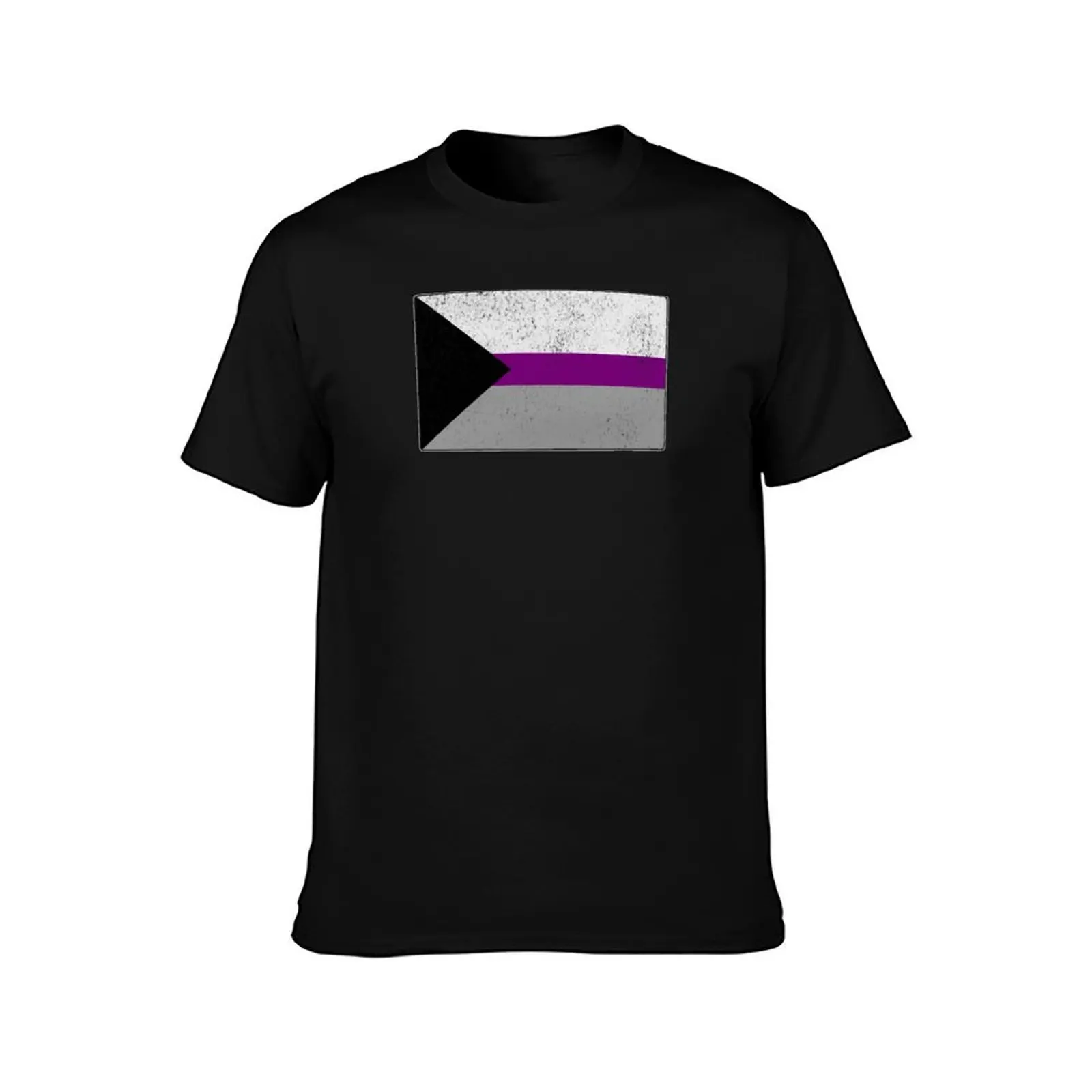 Distressed Demisexual Pride Flag T-Shirt Independence Day Short Sleeve T-Shirt