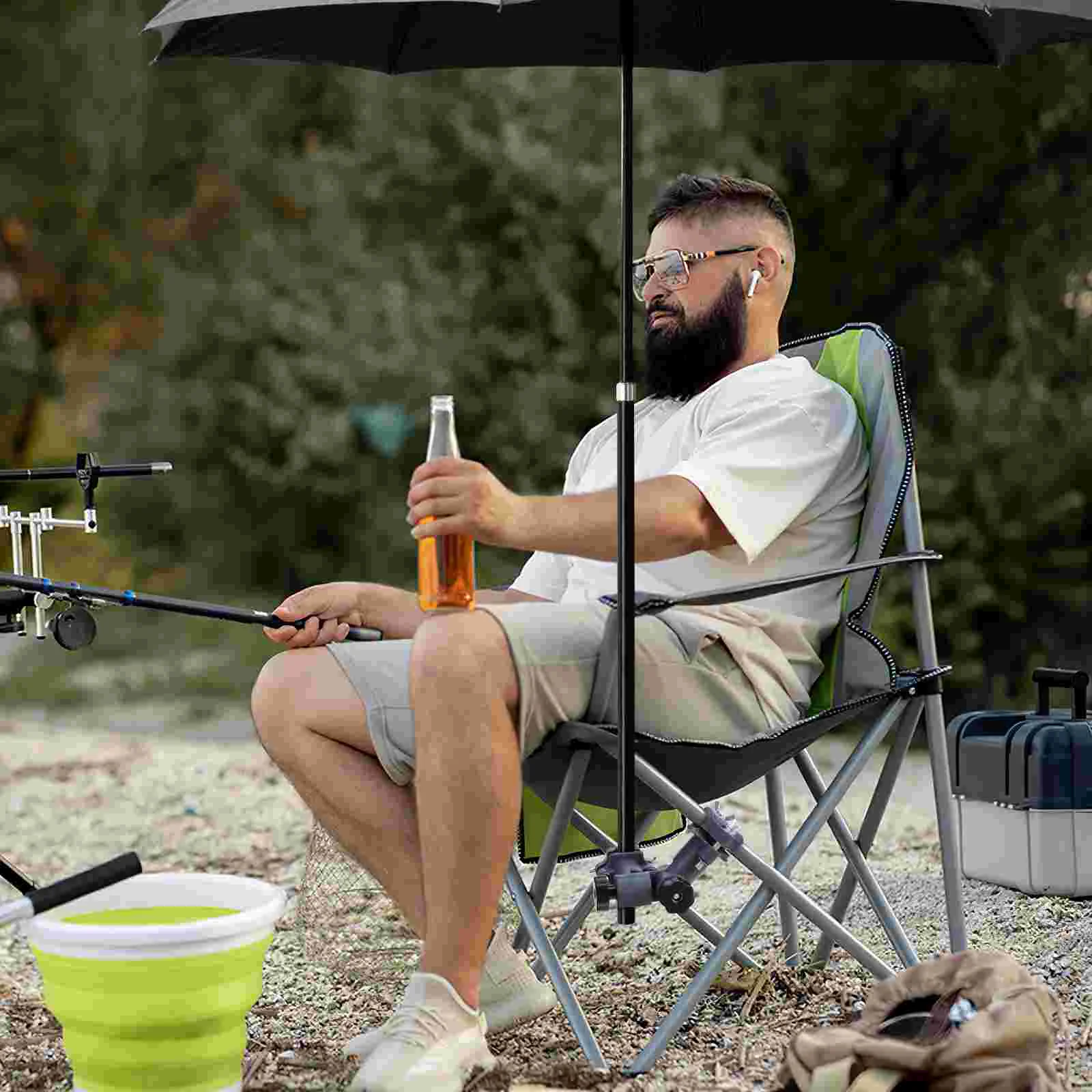 Fishing Umbrella Stand Parasol Chair Mount Adjustable Knob Socket Diameter Firmly Inserted Angle Adjustment Finger Screw Nut