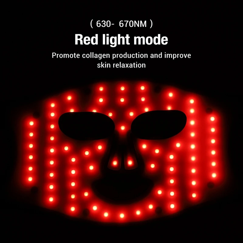 LED Photon Beauty Mask Instrument IPL Rejuvenation Lightens linee sottili illumina il tono della pelle morbido e delicato sulla pelle