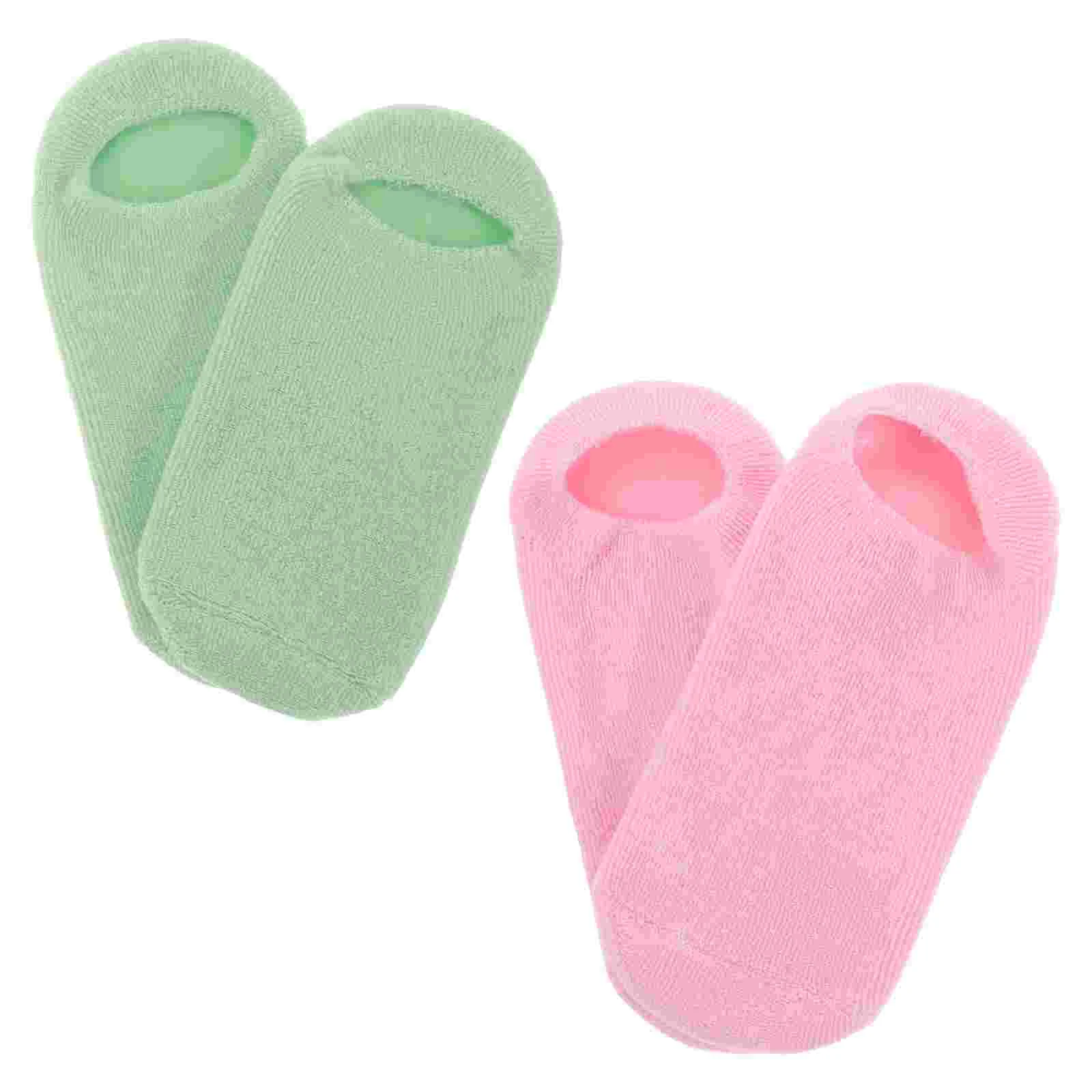 

4 Pcs Foot Mask Socks Gel Moisturizing Heel Exfoliating Lotion for Women Fabric