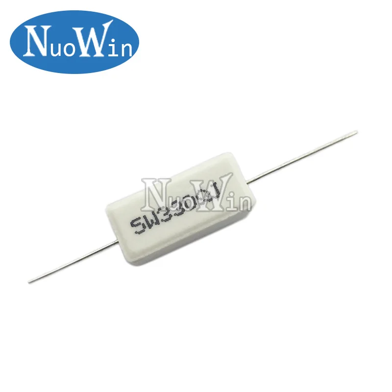 10pcs 5W 5% Cement Resistor Power Resistance 0.1R-10K 0.22R 0.25R 0.5R 1R 10R 100R 330R 0.33 5 10 12 33 43 150 220 500 1K ohm