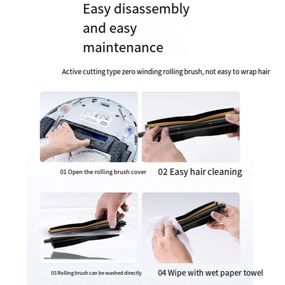 

YWDZ-для Dreame L20 Ultra X40 Pro Ultra L10s Pro Ultraheat L30 Ultra L10s Ультравакуумная роликовая щетка с защитой от запутывания волос