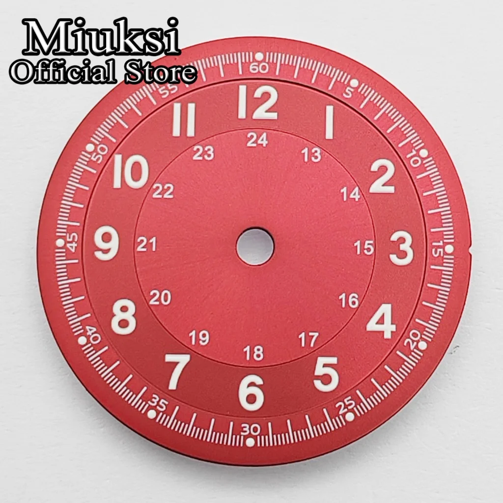 Miuksi 29mm Uhrenzifferblatt, leuchtend, passend für Uhrwerke VH31 NH35 ETA2824 2836 Mingzhu DG2813 3804 Miyota 8205 8215 821A – Detail 4