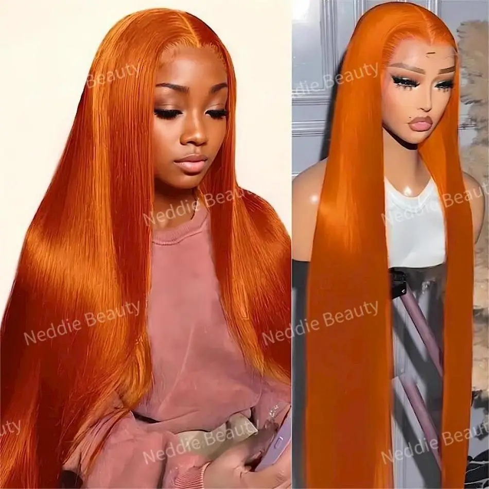 

13X6 HD Lace Frontal Wig Straight 100% Ginger Colored Choice Human Hair PrePlucked Brazilian Cheap Wigs On Sale Clearance