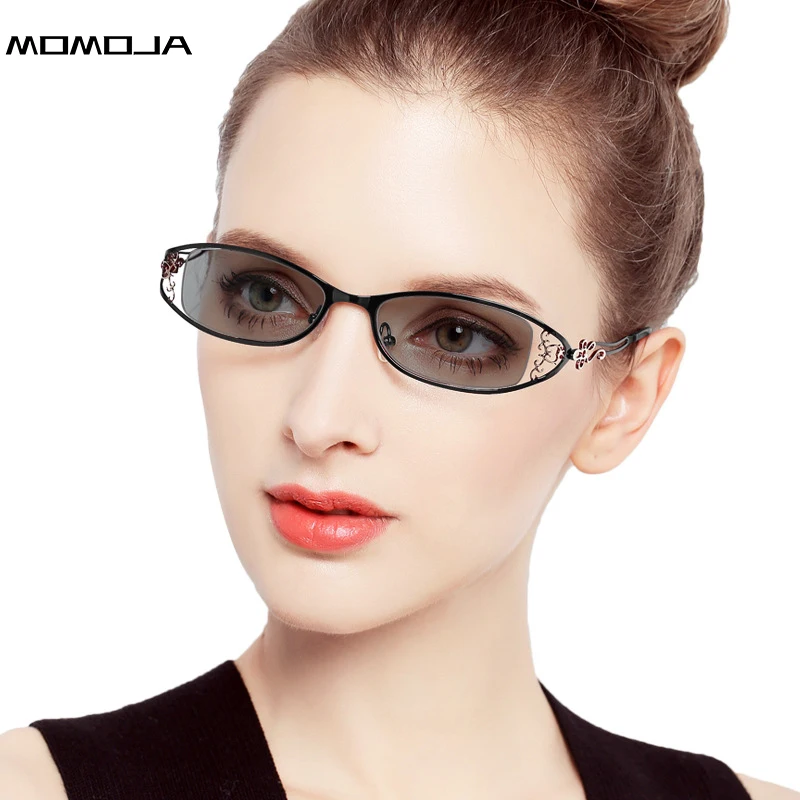 

MOMOJA Women's Alloy Glasses Frames, Quality Glasses, SIM Eye Protection, Fashion, Optical Prescription Eyeglasses 8170